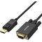 Unitek DisplayPort-VGA-sovitin, 1,8m kaapeli – kuva 1