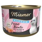 12x185g Feine Beute Kitten kana & lohi Miamor kissan märkäruoka
