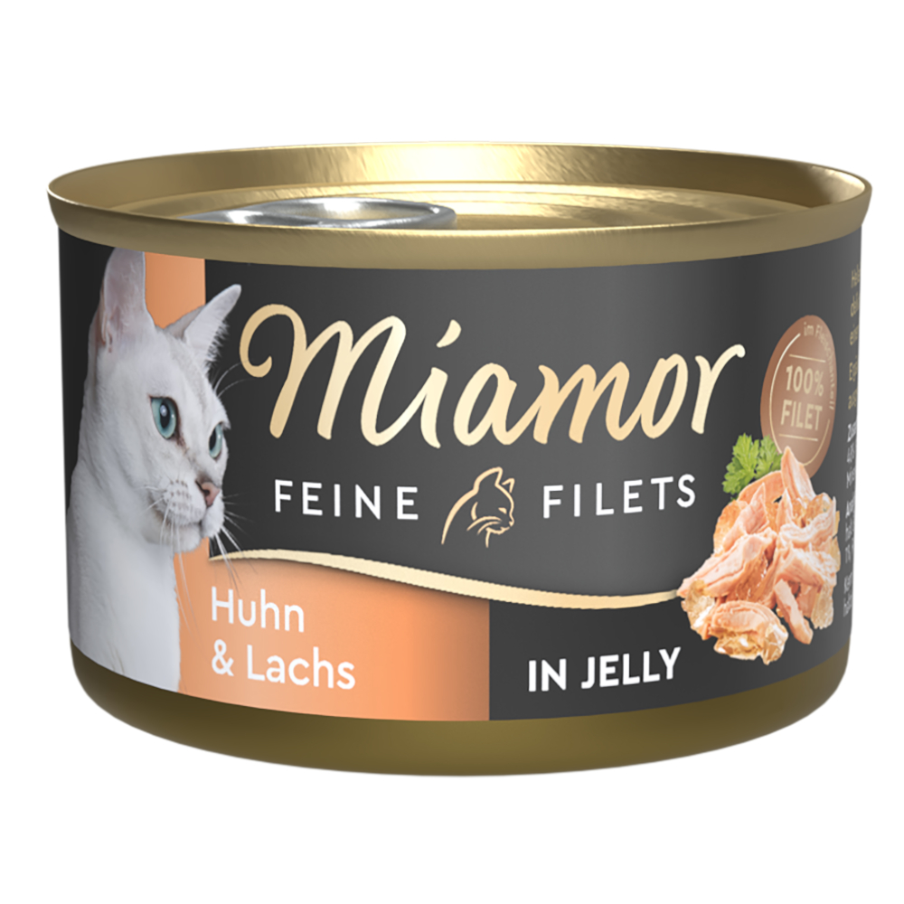 6x100g Fine Filets kana &lohi hyytelössä Miamor Kissanruoka