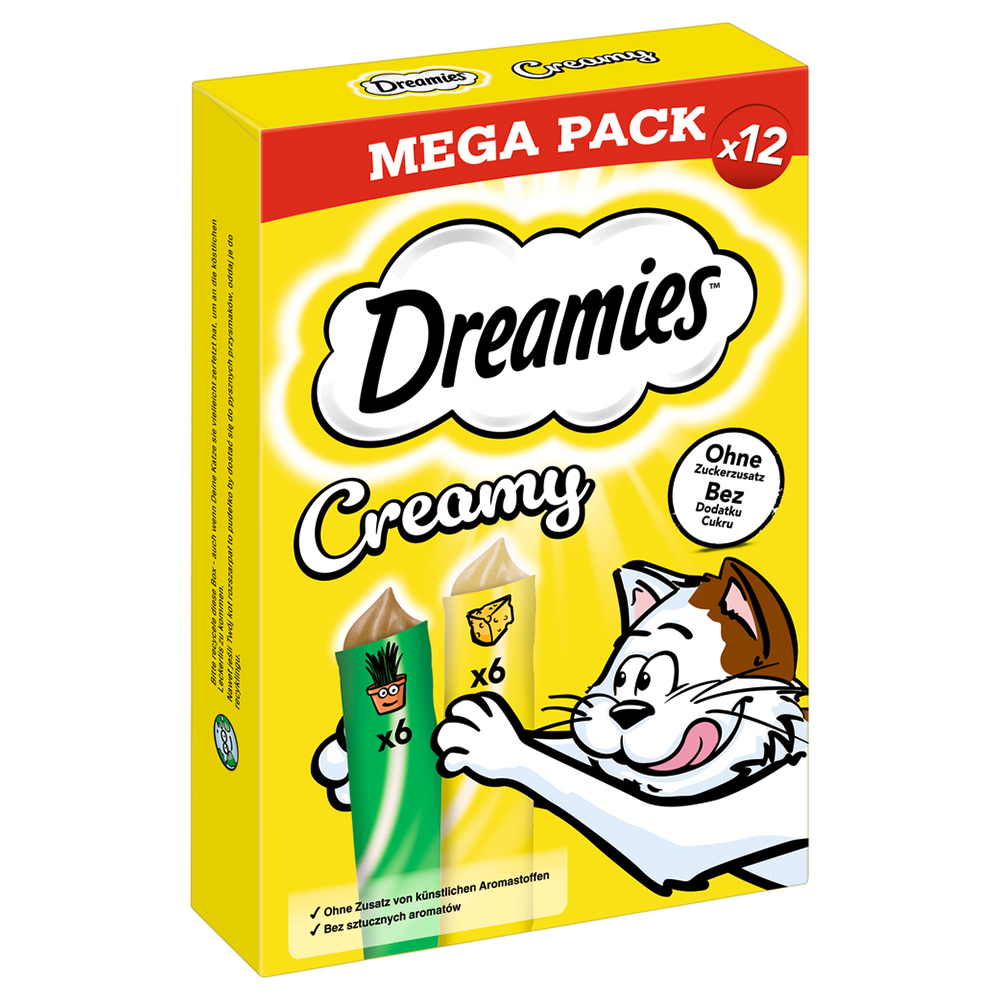12x10g Creamy Snacks kissanminttu & juusto Dreamies kissan välipala