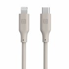 „Evelatus“ USB C – „Lightning“ silikoninen kaapeli 1,2 m (MFI10CL) 60 W / 20 V 3 A lämmin harmaa