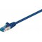 Lan kaapeli Patchcord Cat 6a S/ftp 7,5m sininen – kuva 1