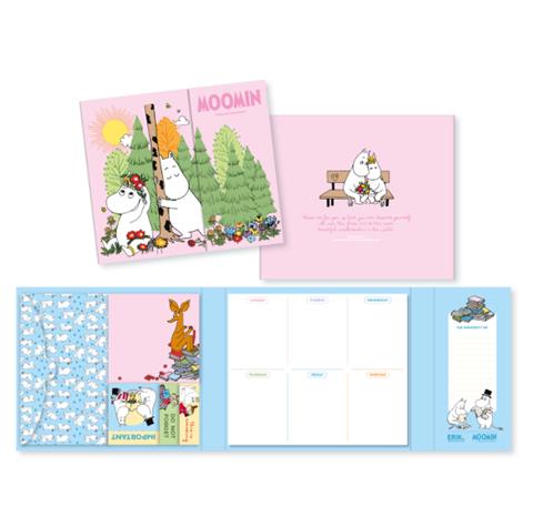 Muistikirja: Moomin - Weekly Planner With Adhesive Notes KOTIIN