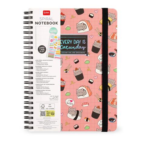 Legami kierremuistikirja maxi Sushi Cat