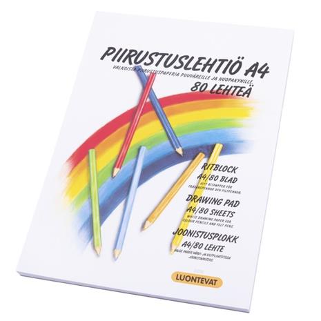Sateenkaari piirustuslehtiö A4 80 lehteä – kuva 1/1