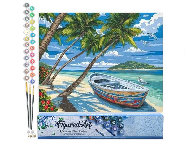 Figure'd Art numeromaalaus Boat under the Coco – kuva 1/1