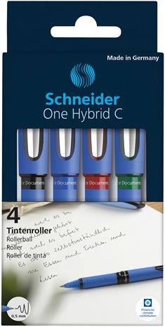 Schneider One Hybrid C 05 4kpl rollerball-kynä