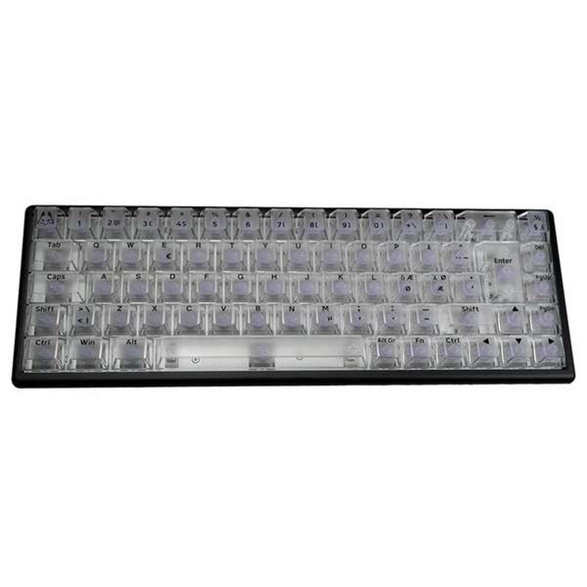 Arbiter Polar 65 HE -pelinäppäimistö, Fuji Dual-Rail Magnetic, phantom clear