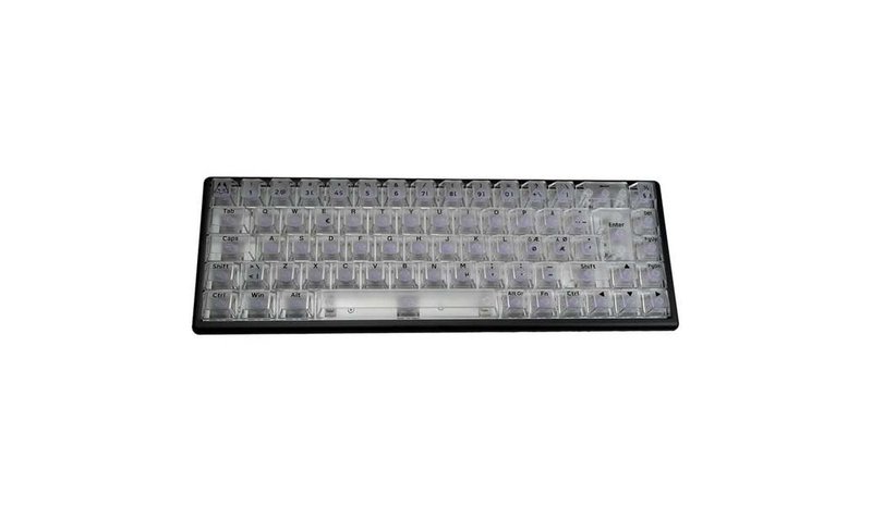 Arbiter Polar 65 HE -pelinäppäimistö, Fuji Dual-Rail Magnetic, phantom clear