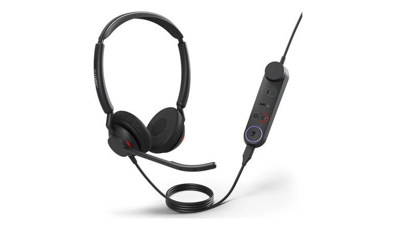 Jabra Engage 50 II Link UC -stereokuulokemikrofoni + USB-A/C-sovittimet, musta