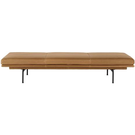 Muuto Outline sohvasänky Refine leather cognac-Black