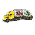 Magic Truck Retro Wader 36231 - iso kuorma-auton perävaunu kahdella retroautolla