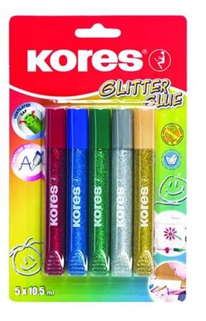 Kores – Basic Glitter Glue – 5 Pack (775000)