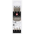 Sakura Pigma Micron Wallet 3 Fineliners Black
