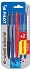 Pilot blister G 3+2 sininen/musta/punainen 3 kpl supergrip kynä