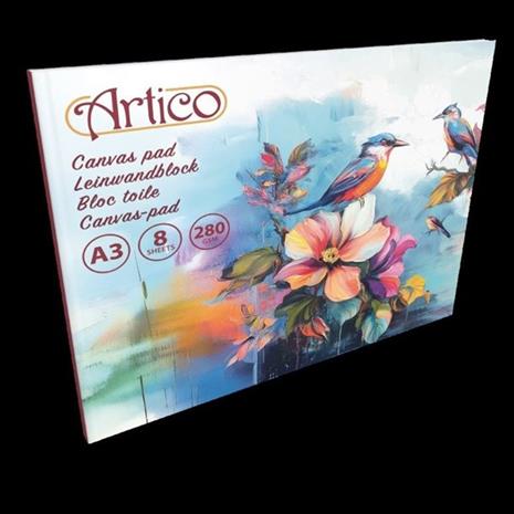 ARTICO canvaslehtiö A3 – canvaspaperi 280 g/m² – 8 arkkia