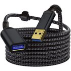Reagle USB-A jatkojohto 5 m USB 3.2 Gen 1 5 Gbps musta nailonpunottu kullatuilla liittimillä