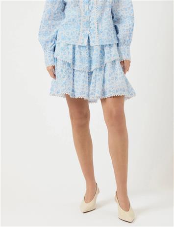YAS Yasvips Hw Skirt S. Skirts Short Skirts Blue YAS