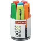 Stabilo Boss 70 tussit, 6 väriä, telinesarjalla