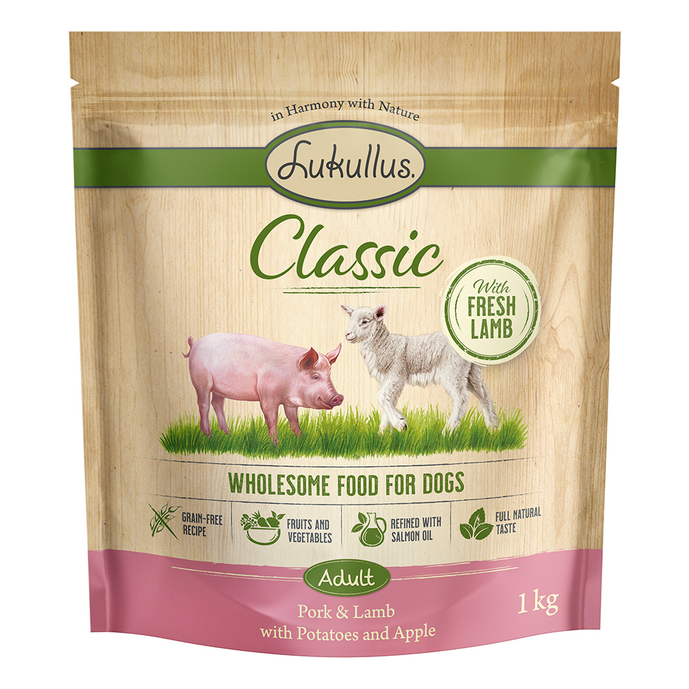 1kg Classic sika & karitsa viljaton Lukullus koiran kuivaruoka