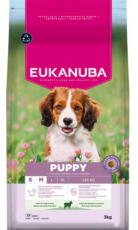 Eukanuba Dog Puppy & Junior Small/Medium Breed Lamb & Rice Blue 12 kg