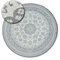 STRING SIZAL FLAT 48691/591 WITRAG -pyöreä matto, sininen – kuva 1