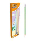 Bic Evolution Pastel Hb kynä pyyhekumilla, 12 kpl.
