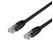 Deltaco U/UTP Cat6, 1m, musta / 00210006 – kuva 1