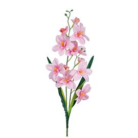 Tekokukka - Orkidea lehdellä, vaaleanpunainen, 51 cm