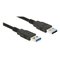 Usb 3.0 jatkojohto, 3m, musta – kuva 1