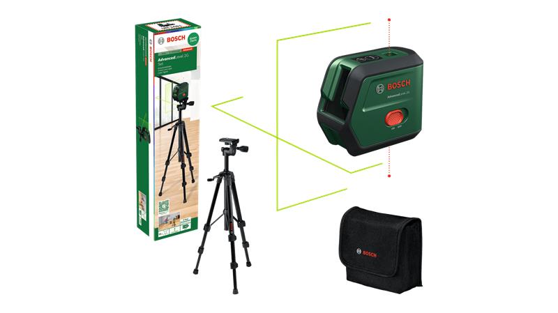 Bosch AdvancedLevel 2G (0603663G01) 3,6V, ristilinjalaser ja jalusta