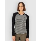 Mons Royale Icon Merino Raglan Kerrastopaita mr stripe / black Naiset