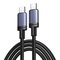 Ugreen L528 Usb-c - Usb-c kaapeli, 1m, harmaa, 100w – kuva 1
