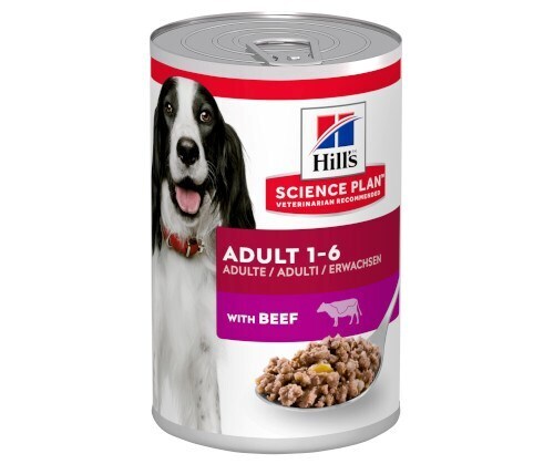 Hill's Science Plan Adult Beef, Koiran märkäruoka, 370 g