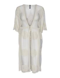 Pieces Pcaida Kaftan Wvn - White - ONE SIZE