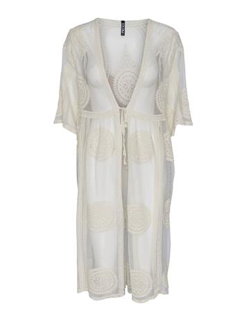 Pieces Pcaida Kaftan Wvn - White - ONE SIZE