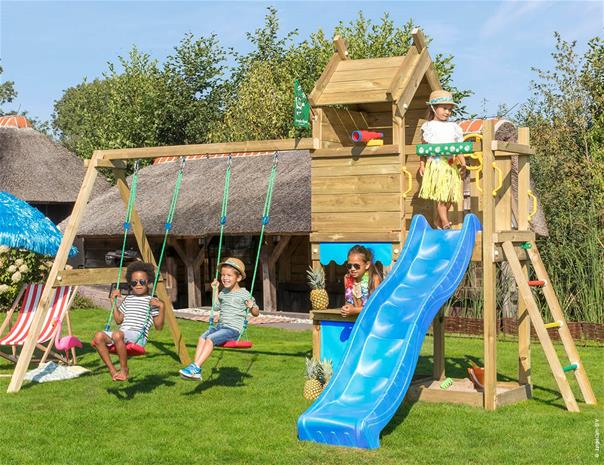Jungle Gym Resort Leikkiteline + Sininen Liukumäki – kuva 2/2