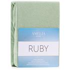 AmeliaHome Ruby -muotoonommeltu lakana, oliivinvihreä