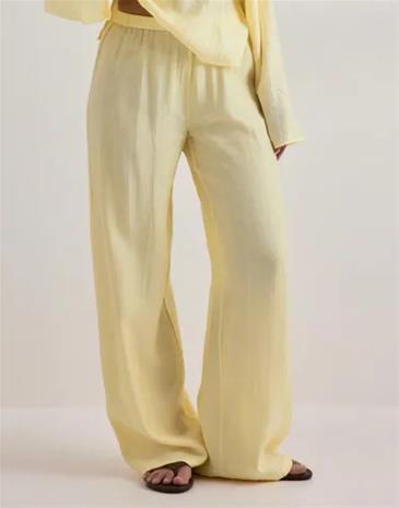 Nelly - Keltainen - Pull On Crinkled Pants