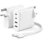 USB-laturi - ALOGIC - 100W - 4 Porttia - GaN-teknologia - Kompakti ja Tehokas