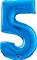Sininen numerofoliopallo – kuva 1