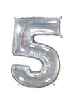 IPK IPK Number Foil 5 Hologram Silver 70 Cm - Silver - 0