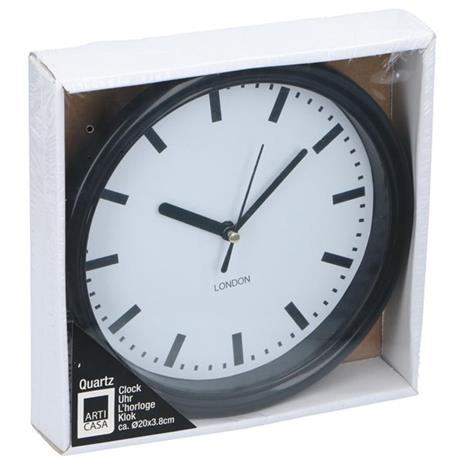 Pieni seinäkello 20cm - Hopeinen kehys