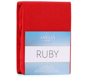 AmeliaHome Ruby -muotoonommeltu lakana, punainen