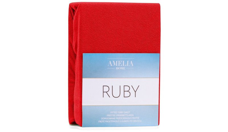 AmeliaHome Ruby -muotoonommeltu lakana, punainen