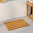 vidaXL Kylpyhuoneen Matto Yksivärinen Ruskea 56 x 37 cm Puu