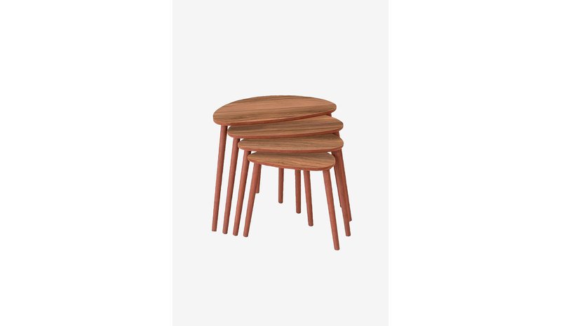 Hanah HomeSarjapöytä (4 kpl) NoraRuskeaPikkupöydät- Homeroom