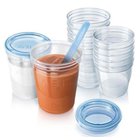 philips avent vauvanruoka-/maitopurkit, joissa on kansi, 20 kpl, scf721/20
