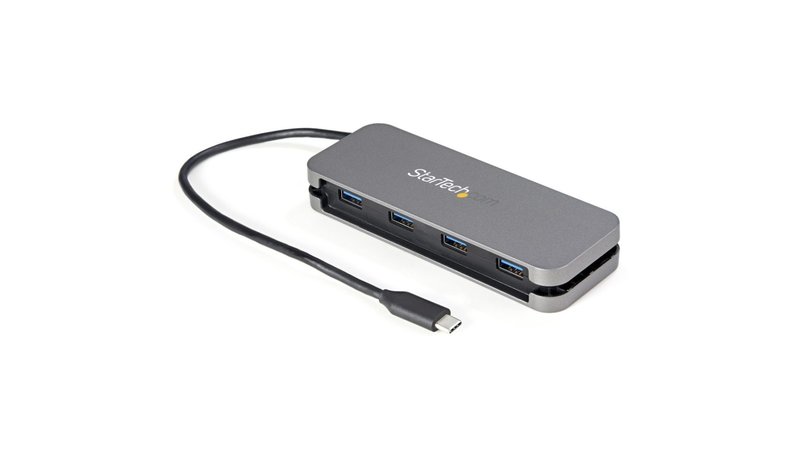 STARTECH.COM 4 Port USB C Hub - 4x USB-A - 5Gbit/s USB 3.0 Type C Hub USB 3.2/3.1 Gen 1 - Bus Powered - 11i Cable w/Management
