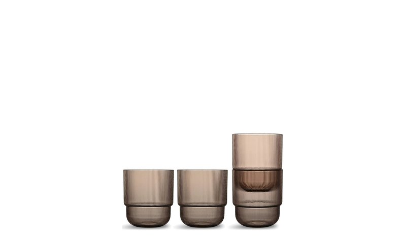 Sagaform Billi vesilasi 40 cl 4-pack Ruskea